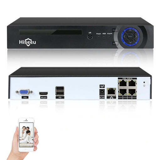 Picture of Hiseeu H.265 H.264 4CH 8CH 48V POE IP Camera NVR 4K Network Video Recorder P2P ONVIF 4K CCTV System