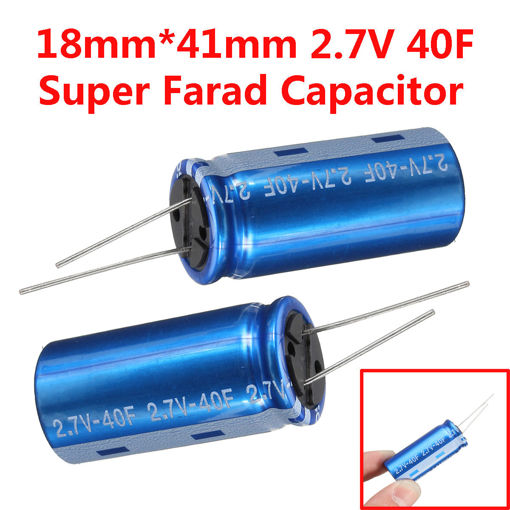 Immagine di 18*41mm 2.7V 40F Cylindrical Super Farad High Power Supercap Ultra Capacitor