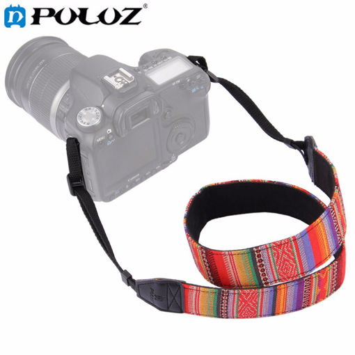 Immagine di PULUZ PU6004 Retro Ethnic Style Multi-color Shoulder Neck Strap Camera Strap Camera Bag Wristband