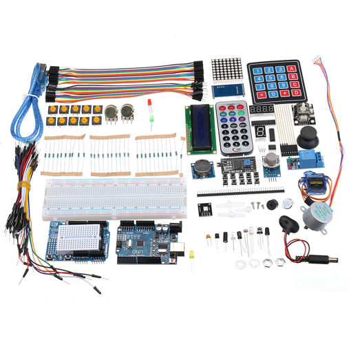 Picture of Ultimate UNO R3 LCD1602 Starter Kit With Keypad Servo Motor Gas Relay RTC Module For Arduino