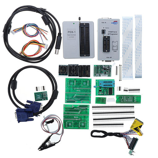 Picture of RT809F Programmer+All Adapters SOP8 IC Clip LCD Reader + PEB-1 Expansion Board +Edid Cable