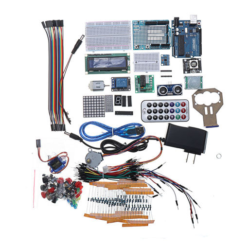 Immagine di Geekcreit UNO Project The Most Complete Starter Kits For Arduino UNO R3 Mega2560 Nano With Power Supply Stepper Motor Plastic Box