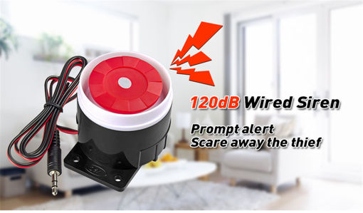 Immagine di KERUI J02 DC 12V Mini Wired Alarm Siren for GSM Alarm Burglar Home Security System 120db