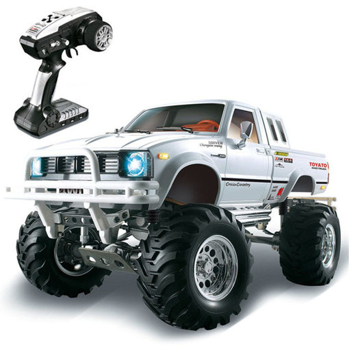 Immagine di HG P407 1/10 2.4G 4WD Rally Rc Car for TOYATO Metal 4X4 Pickup Truck Rock Crawler RTR Toy