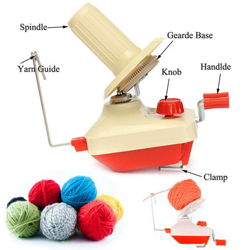 Immagine di Hand Operated Plastic Winder Machine Yarn Fiber Wool String Ball Winding Machine