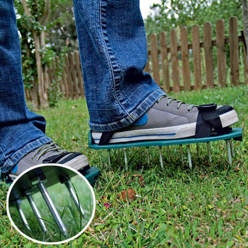 Picture of Gardening Grass Lawn Plastic Aerating Shoes Greensward Spikes Loosening Equipment