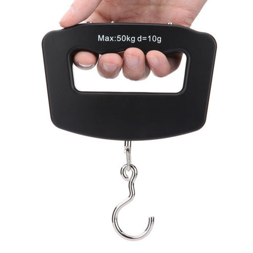 Picture of Honana 50kg/10g Portable LCD Digital Fish Hanging Luggage Weight Electronic Hook Scale