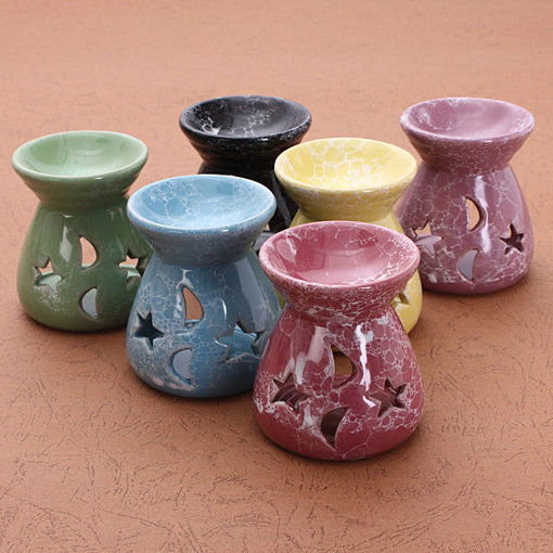 Immagine di Ceramic Candle Holder Fragrance Oil Burners Lavender Aromatherapy Scent Gift