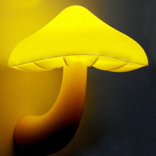 Immagine di Mini Mushroom Wall Night Light Light Control Bedroom Lamp
