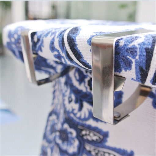 Immagine di 4pcs Stainless Steel Tablecloth Clip Table Cover Cloth Loaded Clamp Holder