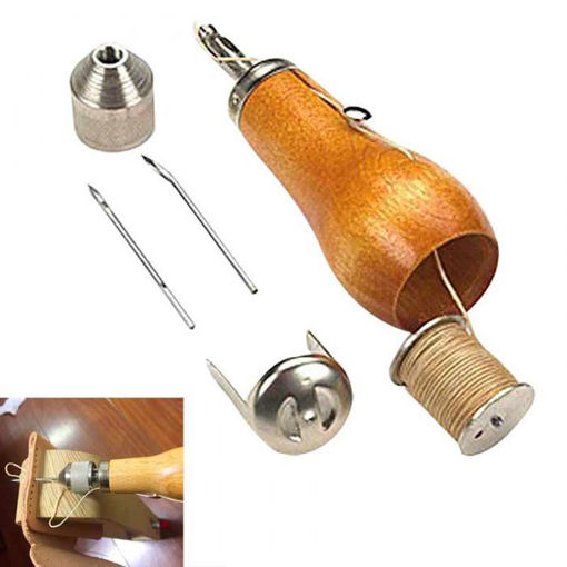 Immagine di Professional Speedy Stitcher Sewing Awl Tool Kit for Leather Sail & Canvas Heavy Repair