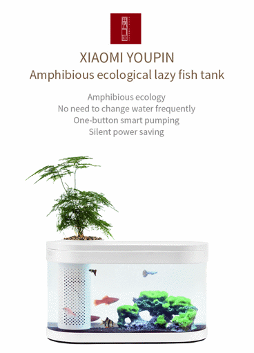 Immagine di XIAOMI Geometry Fish Tank Aquaponics Ecosystem Small Water Garden Ecological Fish Tank Aquarium Transparent Aquarium