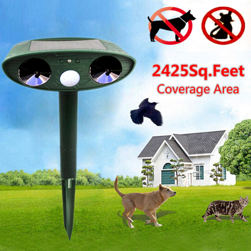 Immagine di GreatHouse Ultrasonic Solar Power Animal Dispeller Outdoor Garden Animal Scarer Cat Dog Repeller