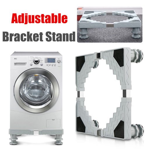 Picture of 4 Foot Adjustable Refrigerator Undercarriage Bracket Stand Washing Machine Base