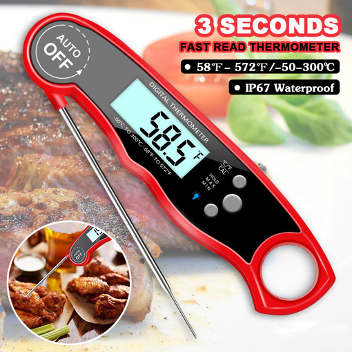 Picture of Waterproof Digital Meat Thermometer Super Fast Instant Read Thermometer BBQ Thermometer