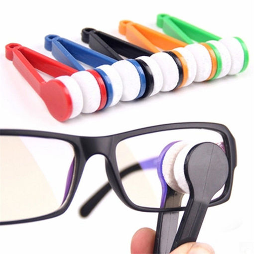 Picture of Microfiber Mini Sun Glasses Eyeglass Clean Brush Cleaner Cleaning Brush