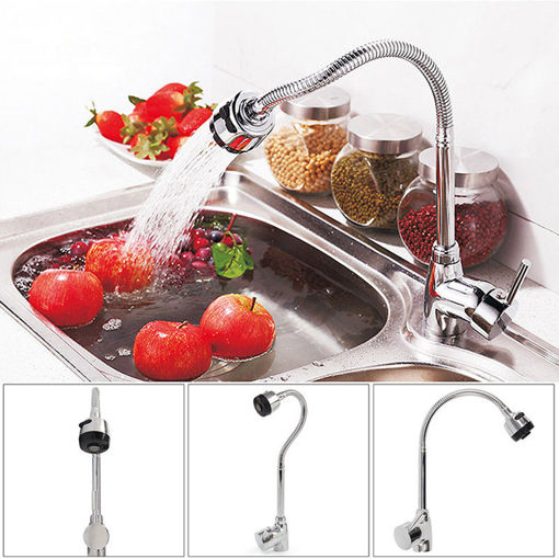 Immagine di Kitchen 360 Swivel Spout Single Handle Sink Faucet Pull Down Spray Mixer Tap