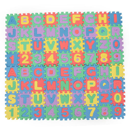 Immagine di 72pcs Baby Kids Mini EVA Foam Alphabet Letters Number Mat 3D Puzzles Educational Toys