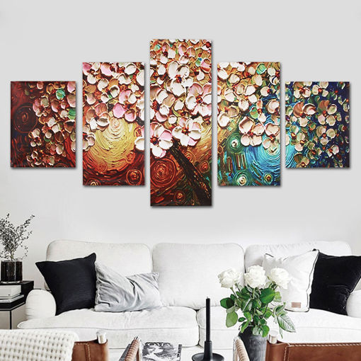 Picture of 5Pcs Flower Tree Abstract Canvas Print Paintings Pictures Art Home Decor Unframed