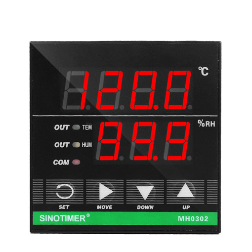 Immagine di MH0302 72x72mm 2 in 1 Digital Temperature Humidity Controller Relay Output with Humidity Sensor