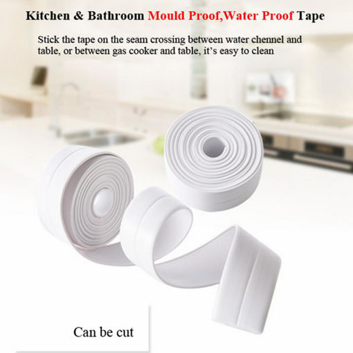 Picture of Honana Kitchen Bathroom Wall Seal Ring Tape Waterproof Tape Mold Proof Adhesive Tape