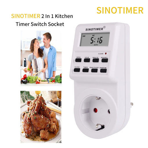 Picture of SINOTIMER 2 In 1 Kitchen Timer Switch Socket Convenient Adator And Timer Calculator