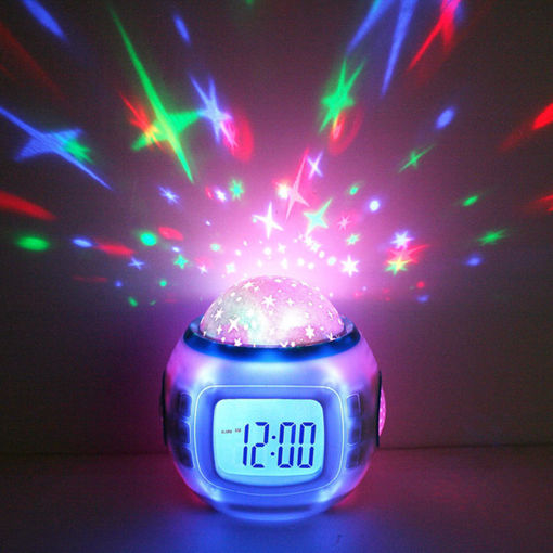 Picture of Music Star Sky Digital Clock Led Projector Alarm Clock Calendar Colorful Night Light