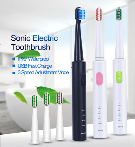 Immagine di Borui BR-Z1 USB Wireless Ultrasonic Electric Toothbrush Oral Hygiene Rechargeable Sonic Automatic To