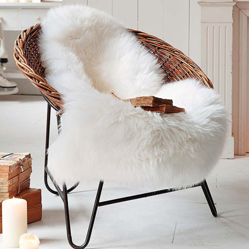 Immagine di Soft Shaggy Living Room Floor Carpet Fluffy Chair Cover Mat Sofa Seat Cushion