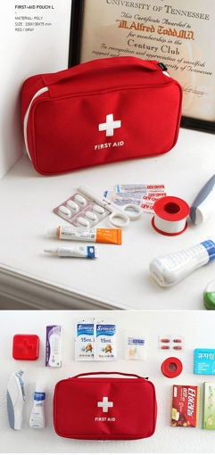 Immagine di Large Medicine Bag Travel First Aid Emergency Bag Outdooors Camping Pill Storage Bag Survival Kit