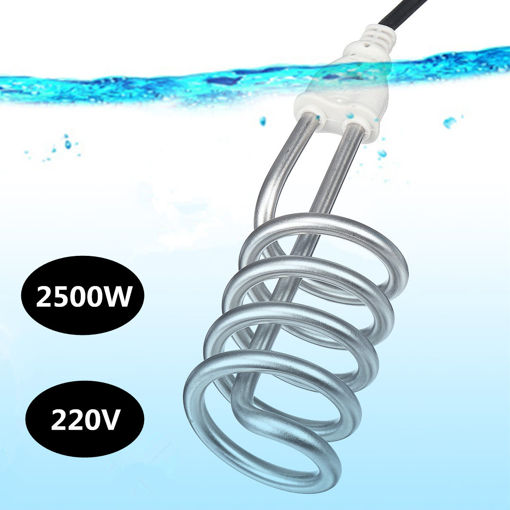 Picture of High Power Water Heater Portable Electric Immersion Element Boiler Travel 2500W