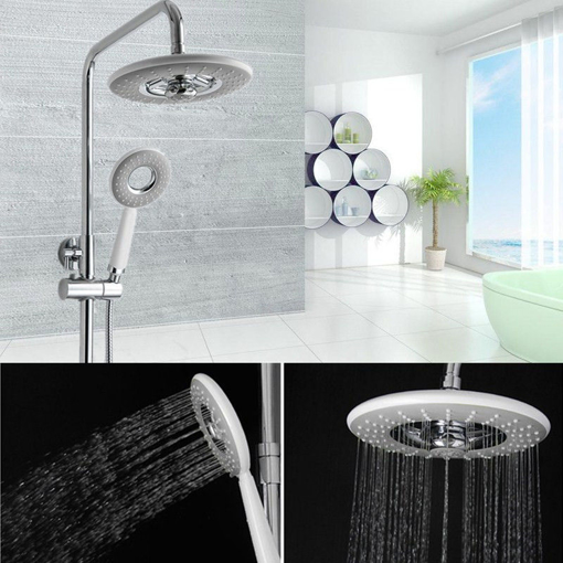 Immagine di Bathroom ABS Water Saving Round Rainfall Top Shower Set With Hand Held Shower Head