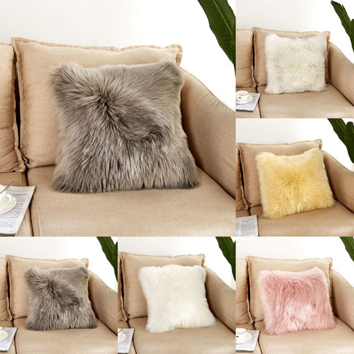 Immagine di 40*40cm Fluffy Plush Soft Sofa Chair Pillow Case Cushion Cover