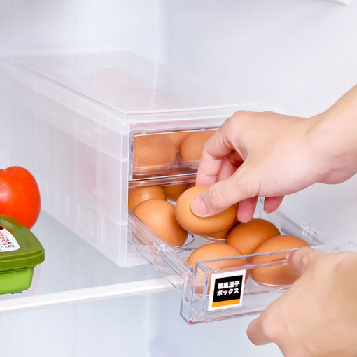 Immagine di Draw Design Kitchen Egg Storage Rack Refrigerator Freezer Storage Box