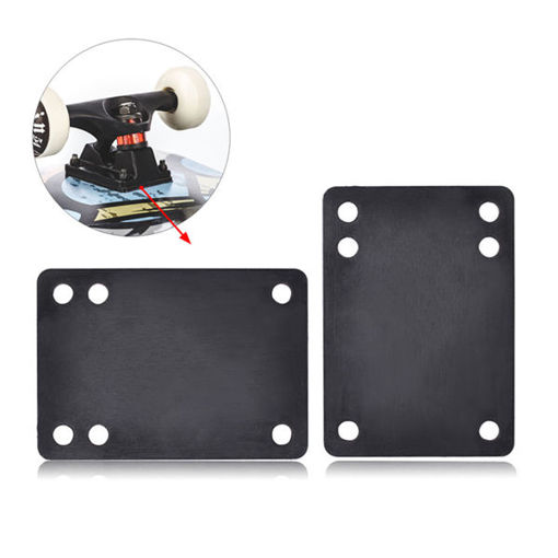 Immagine di 2pcs 3mm Soft PU Skateboard Riser Pads Longboard Shockproof Parts