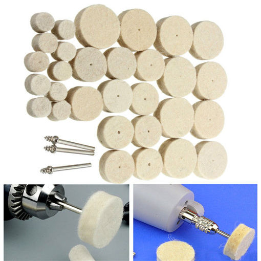 Picture of 33pcs Wool Polishing Wheel Grinder Accessories for Rotary Tool