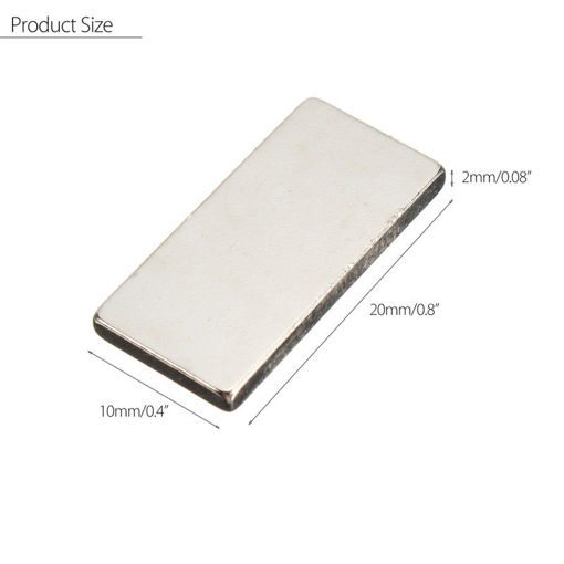 Picture of 10pcs N50 20x10x2mm Neodymium Block Magnet Oblong Super Strong Rare Earth Magnets