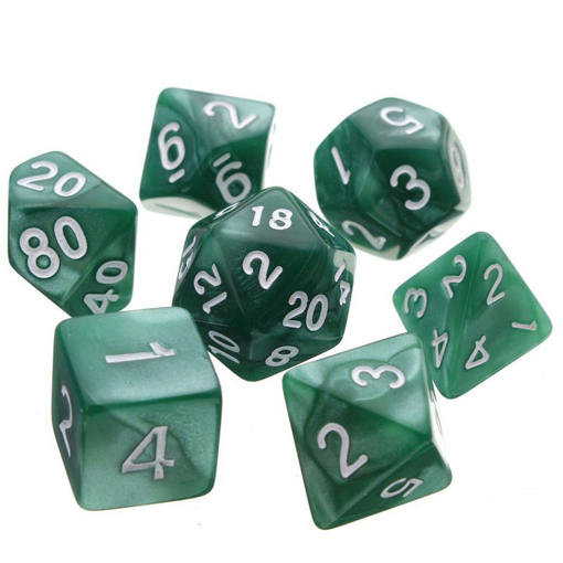 Picture of 7pcs Multi-sided Polyhedral Digital Acrylic Dice Set