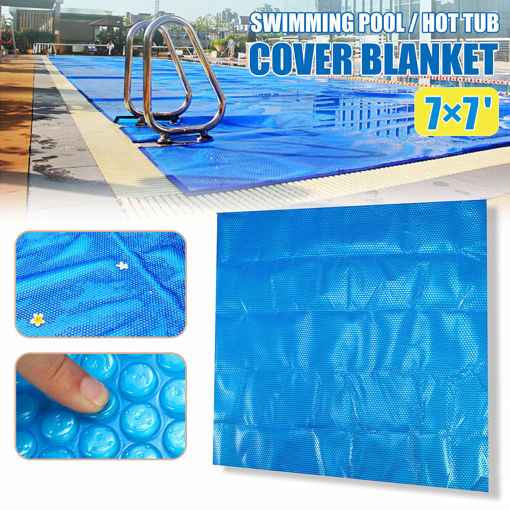 Immagine di 7' Spa Hot Tub Swim Pool Cover 600m Thermal Solar Blanket Cover Heat Retention