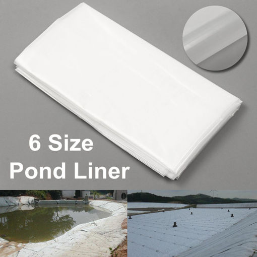 Picture of 2m2/3/4/5/6/7m White Fish Pond Liner Fishing Tool Garden Pool HDPE Membrane Reinforced Landscaping