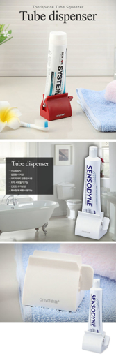 Immagine di Honana BX-924 Anya ABS Creative Bathroom Toothpaste Tube Squeezer Multifunction Tube Dispenser