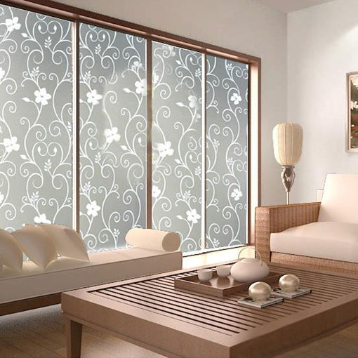 Immagine di 45*200cm Waterproof Frosted Bathroom Window Glass Film Stickers Decorations