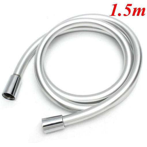 Immagine di 1.5m Smooth PVC Bathroom Water Shower Head Hose Pipe Tube Replacement Connector