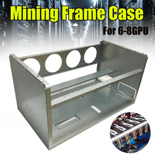 Immagine di DIY Mining Frame Rig Case Mining Frame For 6-8 GPU Mining Crypto Currency Rigs Miner Without Fan