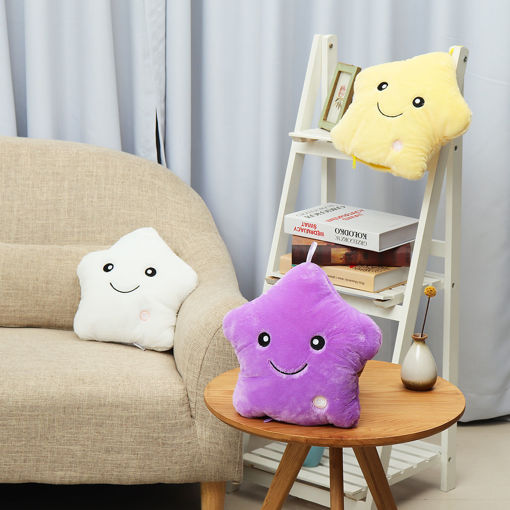 Picture of LED Light Star Stuffed Plush Cushion Sofa Pillow Glow Kid Toy Gift Home Decor UK